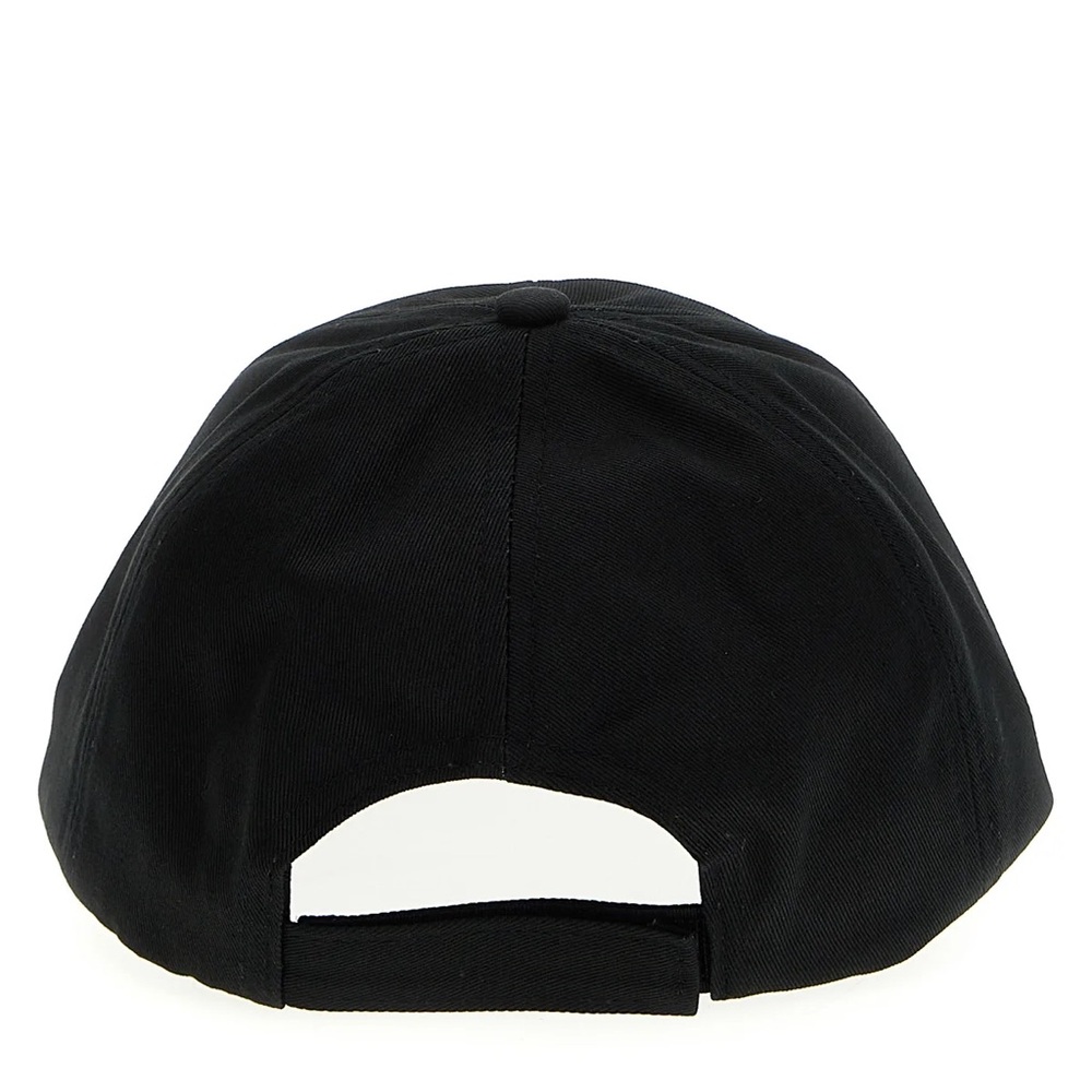 GANNI Embroidered Cotton Baseball Cap Black - Picture 3 of 11
